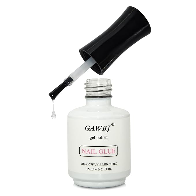 GAWRJ UV LED Cured Nail Glue - 15ml Professional Nail Extension Adhesive for Long-Lasting Manicures, Fast Curing with LED Lamp, Salon-Quality Nail Repair & Enhancement (1 Pack)