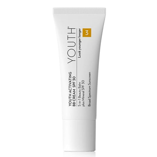 Shaklee - YOUTH - Activating BB Cream SPF 30-5-in-1 Beauty Balm Evens Tone, Corrects, Hydrates, Nourishes & Protects Skin - Medium Shade