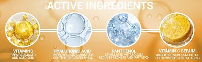 Vitamin C Facial Serum with Hyaluronic Acid and Vitamin E, Lightweight Daily Skincare Serum for Radiance and Hydration, Dropper Bottle, 30 ml / 1 fl oz
