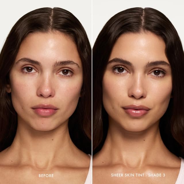 Summer Fridays Sheer Skin Tint - Skin Tint with Hyaluronic Acid - Helps Diminish Uneven Skin Tone - Sheer to Light Coverage - Shade 3 - Light with Golden Undertones (1 Fl Oz)