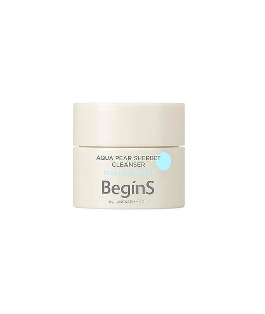 Aqua Pear Sherbet Cleanser 3.04 Fl Oz, 2-in-1 Hydrating Face Wash and Moisture Mask, Makeup Remover, Deep Pore Cleansing, Mild Exfoliating Foam for Radiant Skin, Korean Skincare