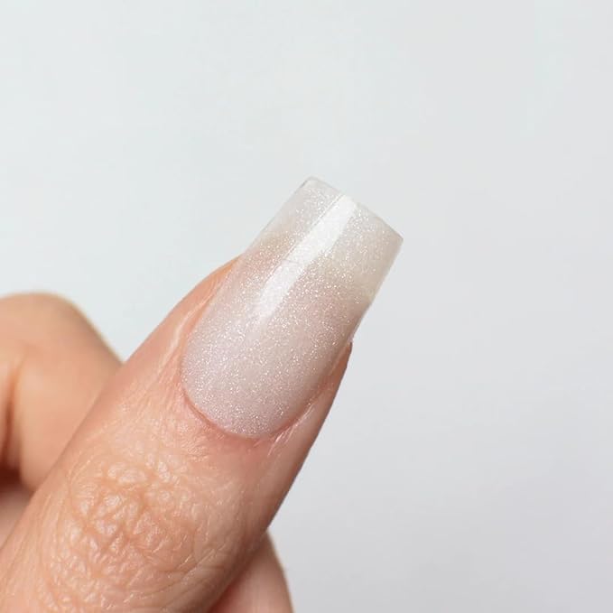 Pink Mask - Pro Sculpting Acrylic Nail Powder - Self-Leveling Formula for Bubble-Free Finish - 55 g / 1.94 oz - Sparkly Clear