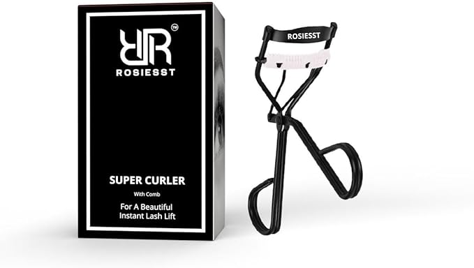 Rosiesst Super Eye Lash Curler with Built-in Comb, Creates Long Lasting Curl, Premium Quailty, Dual Function, Lightweight Durable Design, Beautiful Eye-Opening Curler