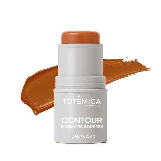 TOTEMICA Cream Contour Stick, “Enigmatic Goddess” by Ana Patricia, Cool Toned Sculpting Makeup, Soft Matte Cream Formula, Long-Lasting Blendable Face Shaping Stick| 0.15 oz - Cortadito Chic