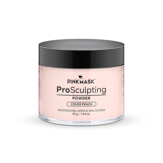 Pink Mask - Pro Sculpting Acrylic Nail Powder - Self-Leveling Formula for Bubble-Free Finish - 55 g / 1.94 oz - Cover Peach