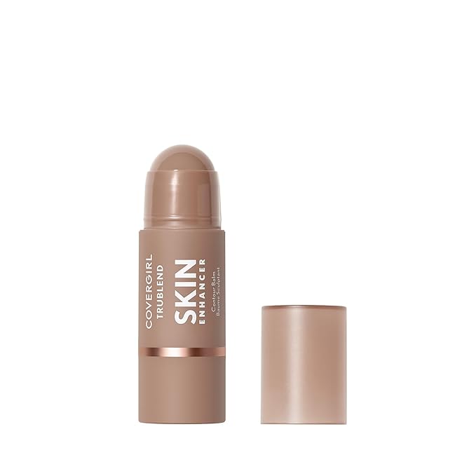 CoverGirl Trublend Skin Enhancer Contour Stick Balm, 110 Defined Contour, Vegan Formula, Easy to Use, Glides on Effortlessly, Non-Greasy, Doesn't Crease, 0.21oz