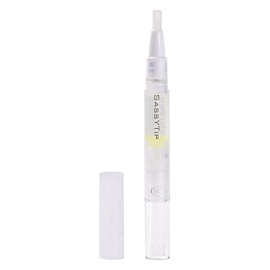SASSYTIP Nail Strengthen Oil Pen | Fast-Absorbing Cuticle Oil with Biotin & Ginseng | For Brittle & Peeling Nails | Jasmine, Rose, Lemon Scents | Home, Office, Travel Use (Lemon)