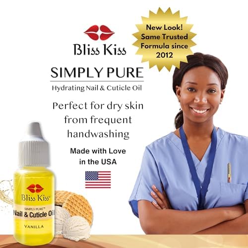 Bliss Kiss Simply Pure Dropper with Refillable Cuticle Squeeze Pens 3-Pack Kit (Vanilla, 3-Pens)