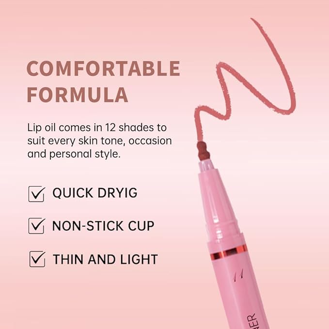 Hxssll Warm Coral Lip Liner Stain – 24H Longwear Waterproof Matte Lip Contour Pen, Transfer-Proof Precision Marker for Defining & Outlining Lips All Day Stay Lip Lip Liner Marker 11#