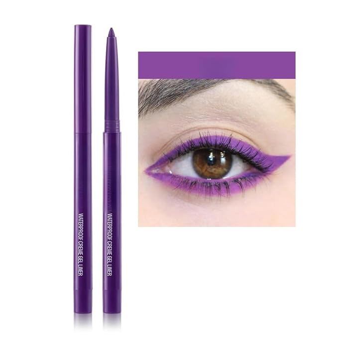 eyeliner pencil retractable eyeliner creamy pigmented smudge proof eye liner pen Purple