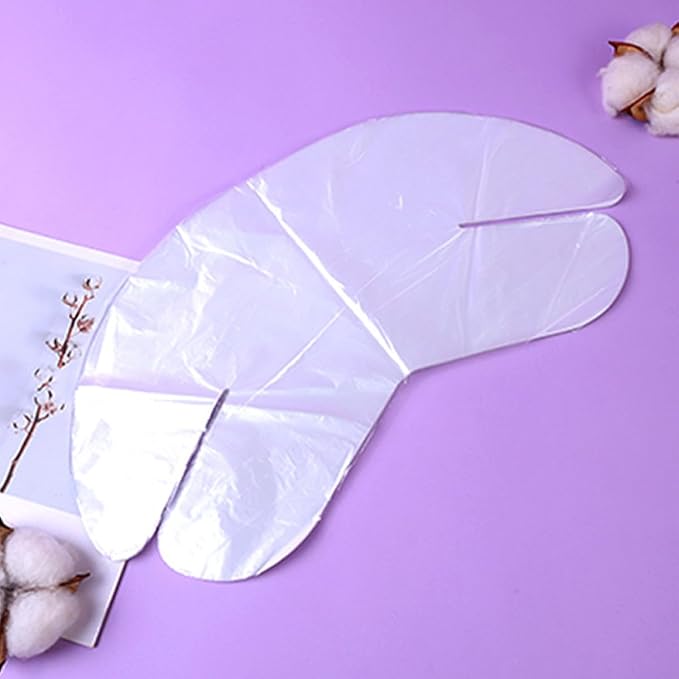 WOONEKY Disposable Plastic Neck Mask Patches 200Pcs Moisturizing Skin Care DIY Neck Mask Sheets for Hydration and Water Locking in Beauty Care Sessions