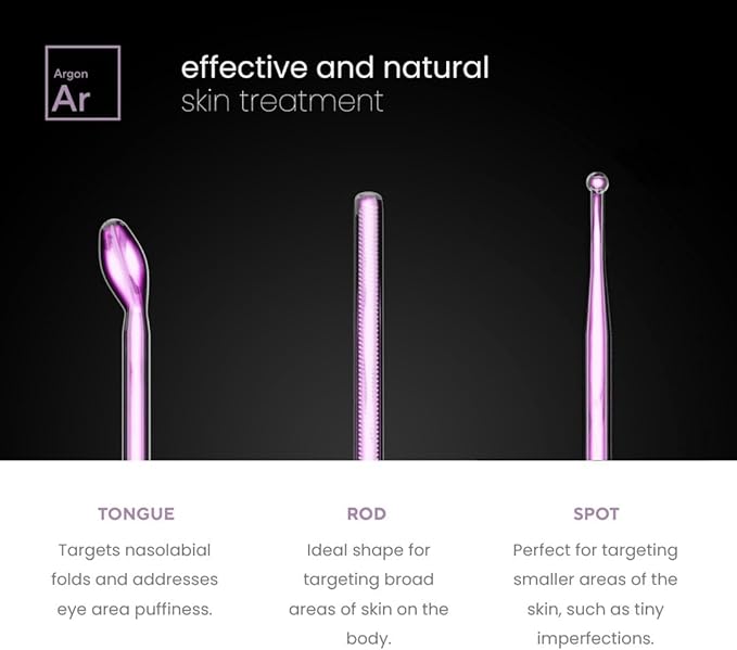 NuDerma Professional Skin Therapy Wand - Portable Skin Therapy Machine with 6 Neon & Argon Wands – Boost Your Skin – Clear Firm & Tighten