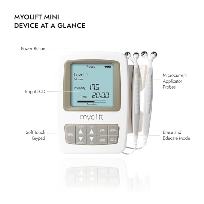 7E Wellness MyoLift Mini Microcurrent Facial Device - Non-Invasive Microcurrent Facial Device, Facial Skin Care Products for Anti Aging, Skin Tightening - Esthetician Supplies & Skin Care Tools -Face