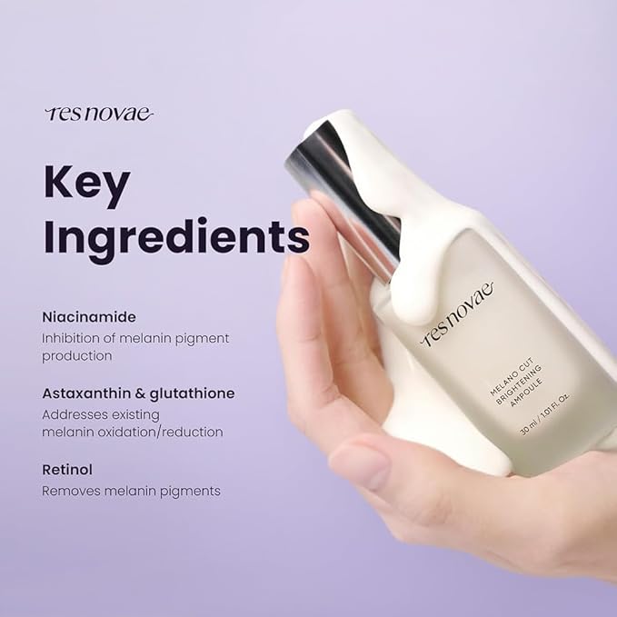 RESNOVAE Melano Cut Radiance Ampoule – Vitamin A, C & E Toning Serum with Chickweed Extract | Skin Tone Care & Hydration Booster (30ml / 1.01 fl.oz)