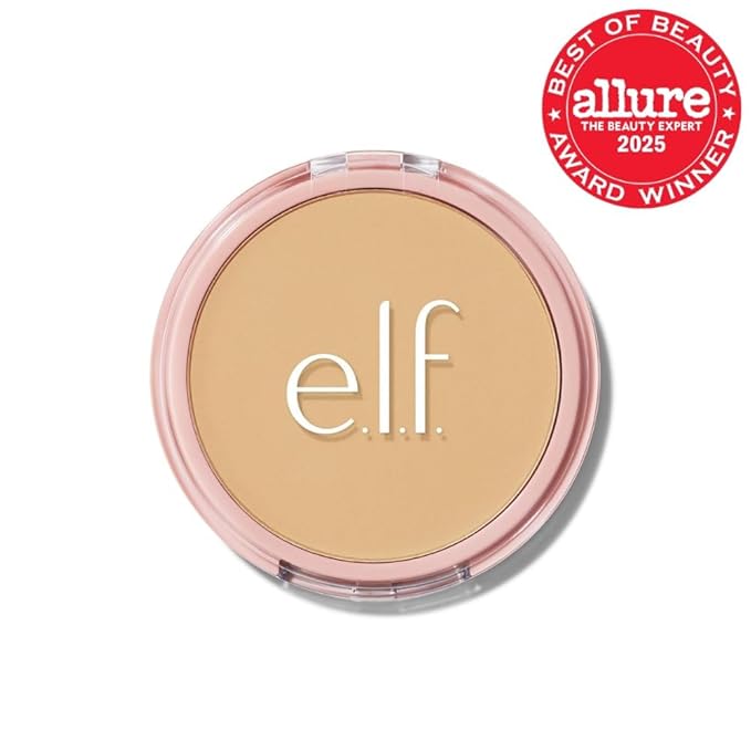 e.l.f. Halo Glow Powder Filter, Ultra-fine Finishing Powder, Smooths The Look of Pores & Fine Lines, Creates A Soft-Focus Glow, Vegan & Cruelty-Free, Light Warm