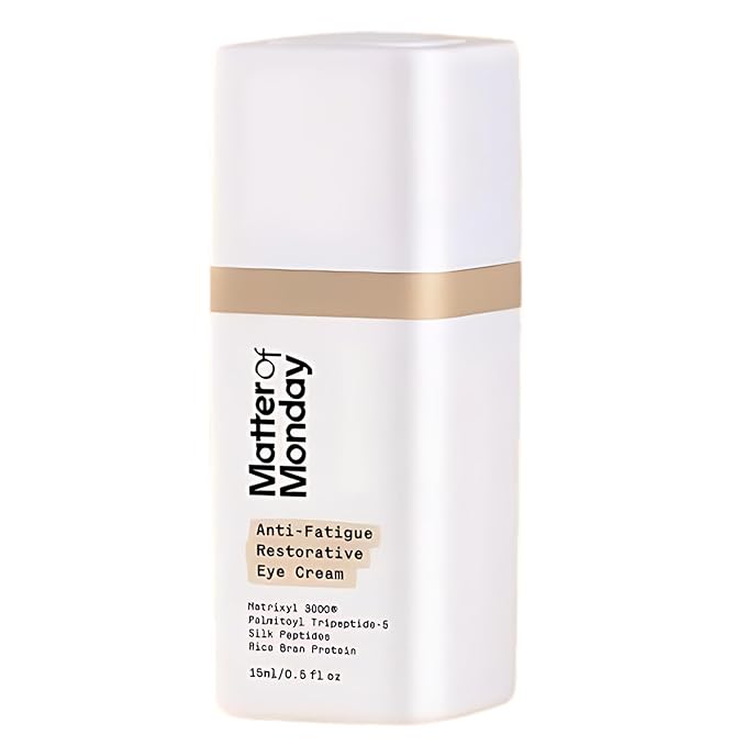 Anti-Fatigue Eye Cream - Professional Strength Peptide Eye Cream for Dark Circles, Puffiness & Fine Lines - Restorative Under Eye Cream with Collagen Support, 0.5 oz
