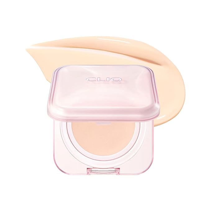 CLIO Kill Cover Mesh Glow Essential Cushion Foundation, Buildable Ultra-Fit Coverage with Glow Finish, Long-Lasting Hydration, Flawless Natural Cover for Radiant Skin, Korean Foundation (21N LINEN)