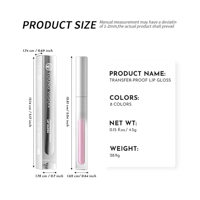 Hxssll Pearlescent Metallic Lip Gloss & Liquid Eyeshadow 2-in-1, Long Lasting Waterproof Glitter Lipstick, Shimmer Lip Color, High Pigment Metallic Glitter Eyeshadow Makeup for Women 02