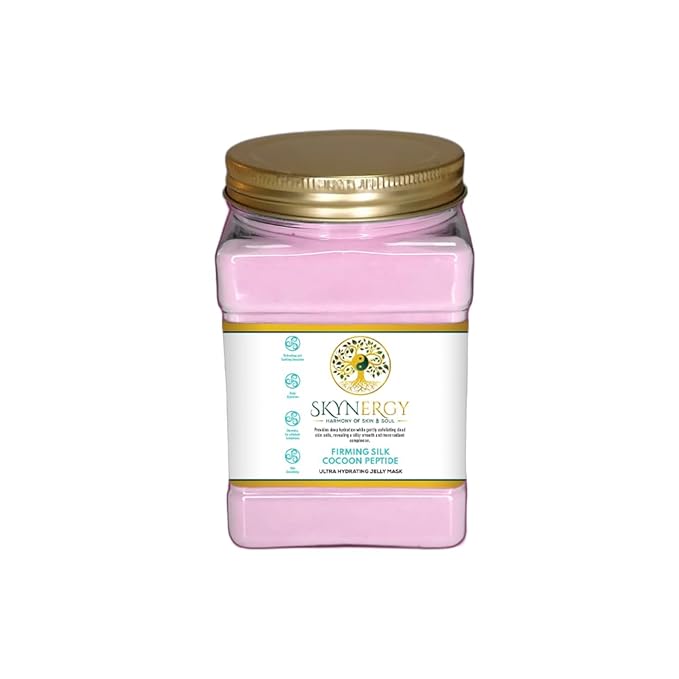 Firming Silk Cocoon Peptide Jelly Mask - Professional hydro Glo Face Masks Skin Hydration, Radiance & Glow, Suitable for all Skin Types - Vajafacial Jelly Mask |12 Applications (30Fl Oz)