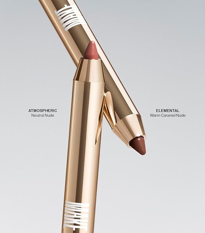 MAKE Beauty Continuum Lip Liner – Long Lasting Creamy Liner with Velvet Matte Finish – Includes Built-In Sharpener and Blending Brush – Highly Pigmented Rosy Nude Lip Color – Shade, Equilibrium