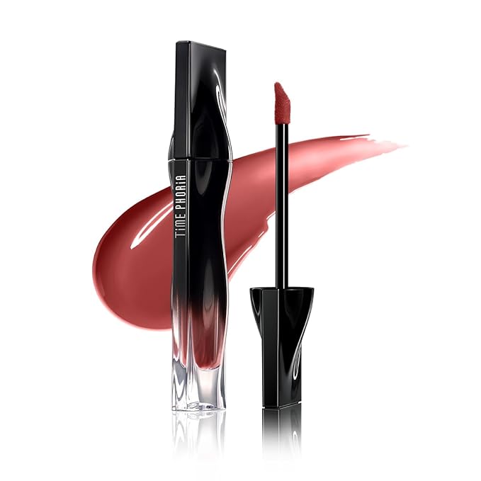 Stellar Dust Lip Stain 07 Quanta, Waterproof Transfer-Proof Lip Gloss, Orangish Red Tinted Glossy Finish, High-Pigment Vibrant Color, Hydrating Lightweight Long-Lasting Lip Makeup for Women