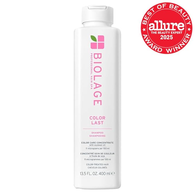 Biolage Color Last Shampoo - For Color-Treated Hair, Nourishes, Strengthens, Hydrates and Adds Shine, Soybean Oil & Stearic Acid, Paraben & Mineral Oil-Free, Vegan, 13.5 Fl Oz
