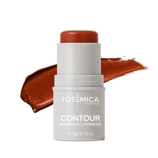 TOTEMICA Cream Contour Stick, “Enigmatic Goddess” by Ana Patricia, Cool Toned Sculpting Makeup, Soft Matte Cream Formula, Long-Lasting Blendable Face Shaping Stick | 0.15 oz - Tinto Glow