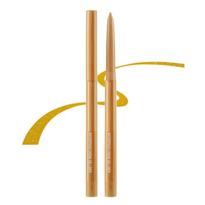 eye liner pencils no budge retractable eyeliner Sharpenable Multi-Use Longwear eyeliner pen Shimmer Gold