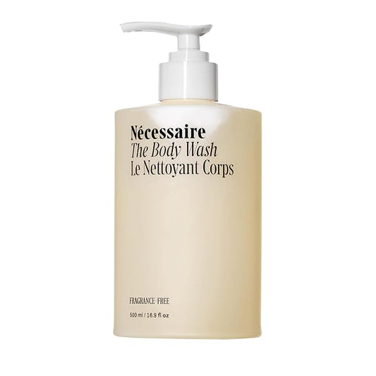 Nécessaire The Body Wash Fragrance-Free - Multi-Oil Shower Gel Body Wash for Women + Men. Non-Comedogenic + Hypoallergenic for Sensitive Skin with Niacinamide. 500ml/16.9 fl oz