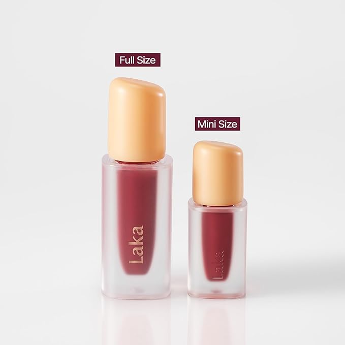 Laka Fruity Glam Lip Tint Mini, 1.9g/0.07oz, Glowing Lip Stain with Wide Color Spectrum, Hydrating & Lightweight Texture, Long-Lasting Bold Stain, Non-Sticky, Vegan, K-Beauty (#119 Dreaming)