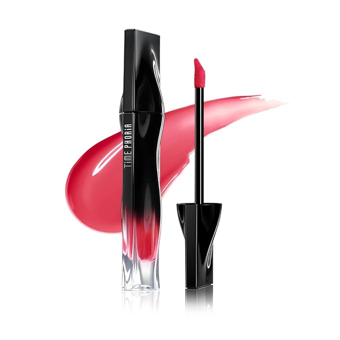 Stellar Dust Lip Stain 14 Entropia, Waterproof Transfer-Proof Lip Gloss, Coral Pink Tinted Glossy Finish, High-Pigment Vibrant Color, Hydrating Lightweight Long-Lasting Lip Makeup for Women