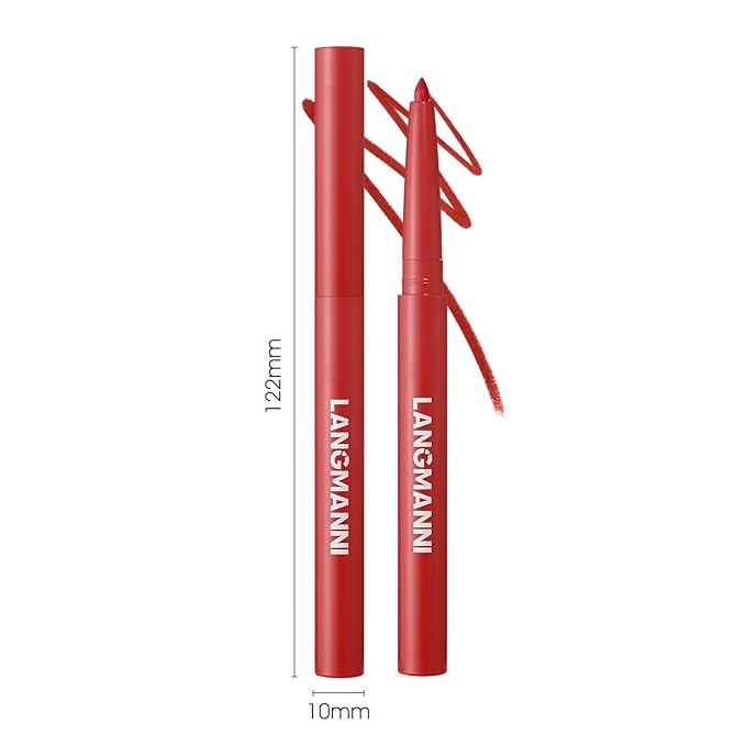 LANGMANNI 6Pcs Sculpting Matte Velvet Lip Liner Set,Smooth Creamy Texture,Waterproof And High Pigmented For Girls Daily Application Lip Makeup(7+8+9+10+11+12)