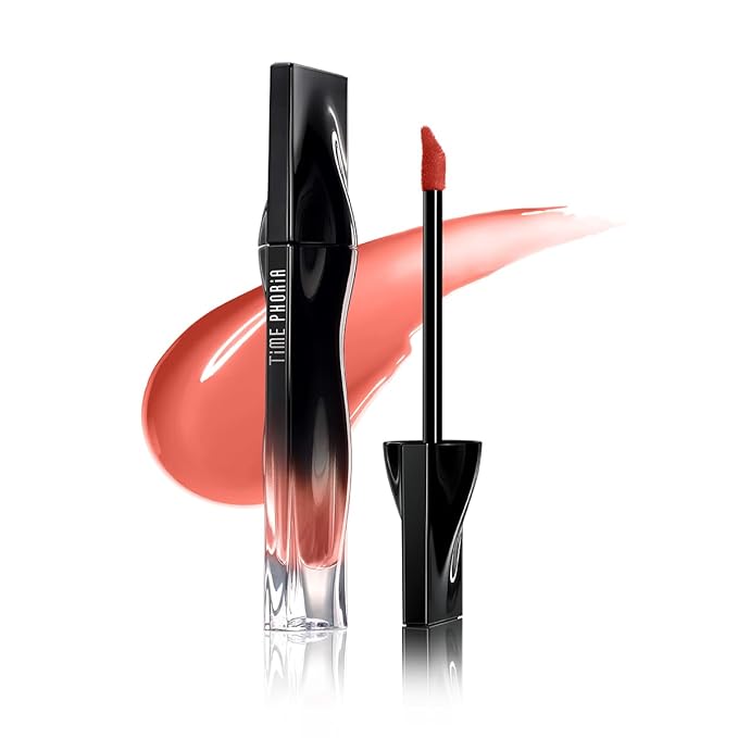 Stellar Dust Lip Stain 12 Pulse, Waterproof Transfer-Proof Lip Gloss, Pinkish Coral Tinted Glossy Finish, High-Pigment Vibrant Color, Hydrating Lightweight Long-Lasting Lip Makeup for Women