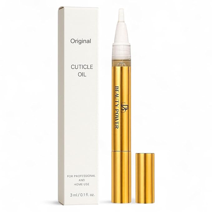 Beauty Power Nail Oil Cuticle Pen - Fragrance Free - Nail Strengthener & Growth Serum with Vitamin A, D, E, B5, Grapeseed & Natural Oils - Repair for Brittle, Peeling, Thin Nails (No Scent)