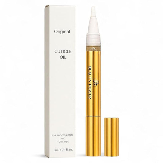 Beauty Power Nail Oil Cuticle Pen - Fragrance Free - Nail Strengthener & Growth Serum with Vitamin A, D, E, B5, Grapeseed & Natural Oils - Repair for Brittle, Peeling, Thin Nails (No Scent)