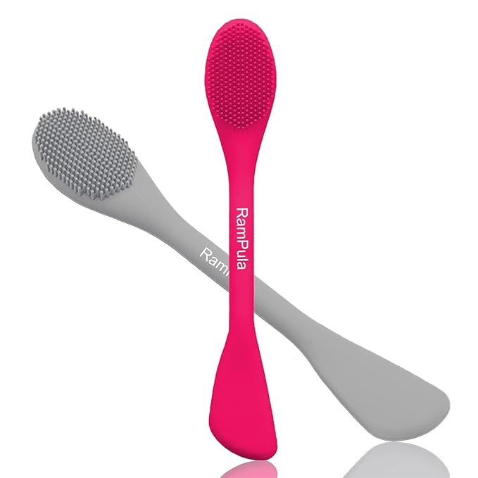 RamPula Silicone Facial Cleansing Brush Pores Cleaner,Remove Blackhead,Remove Acne,Face Massager,Applicator,Spatula,Mud Mask,DIY,Cream,Face Washing Clean,Body Lotion
