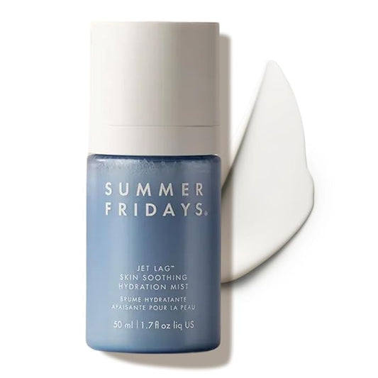 Summer Fridays Jet Lag Skin Soothing Hydration Face Mist - Ultra-Fine Facial Spray & Hydrating Mist to Comfort, Soothe & Help Provide Protective Moisture Barrier Support for Glowing Skin (1.7 Fl Oz)