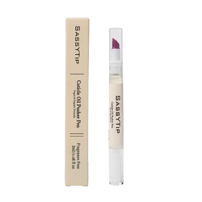 SASSYTIP Cuticle Pusher Oil Pen - Cuticle Remover & Nail Oil Pen with Rose & Lavender &Fragrance Free Scents, Portable Nail Care Pen for Work, Moisturizes & Strengthens Dry Cuticles (Fragrance Free)