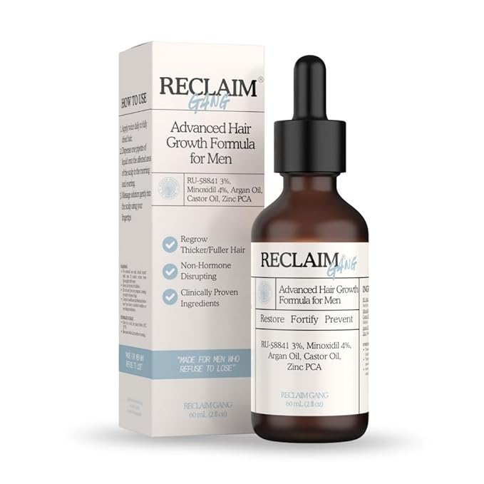RU58841 + MINOXIDIL (60ml) Hair Growth Support Serum – Promotes Thicker, Fuller Hair with Natural Hydrating Oils