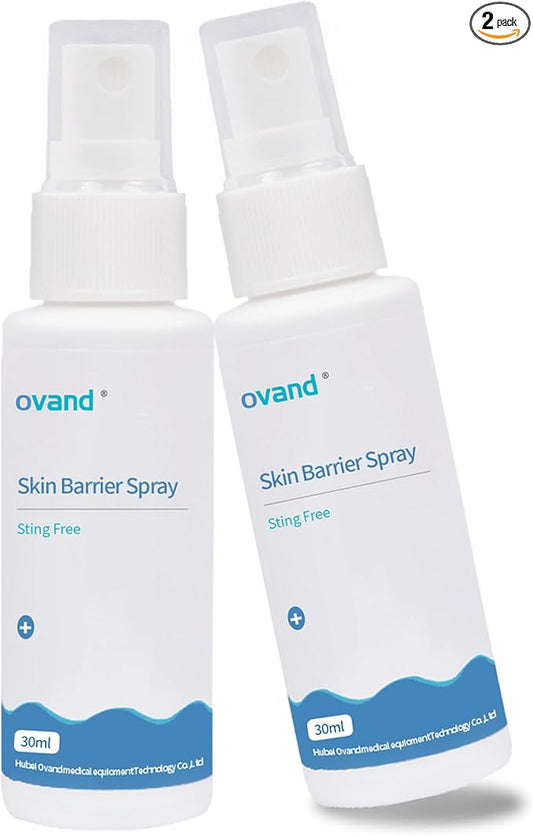 60ml Ostomy Skin Barrier Spray, No-Alcohol No-Sting Ostomy Care Skin Barrier Spray Colostomy Supplies Accessories