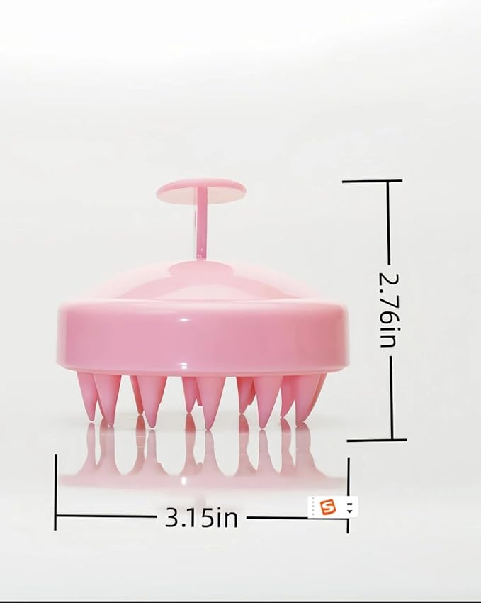 KMJILS 2-Pack Scalp Massager Shampoo Brush - Soft Silicone Exfoliating & Relaxing Head Massage Tool for Dry/Wet Hair Care - Relieves Stress, Dandruff & Itchy Scalp