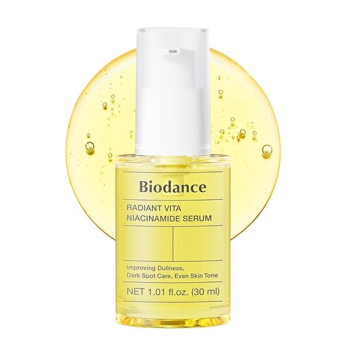 BIODANCE Radiant Vita Niacinamide Serum, for Even Tone Dark Spot Care with Vitamin C, Hydrating for Sensitive Skin, Filter Glow Serum, Korean Skin Care, Gifts for Women | 1.01 floz x 1 ea