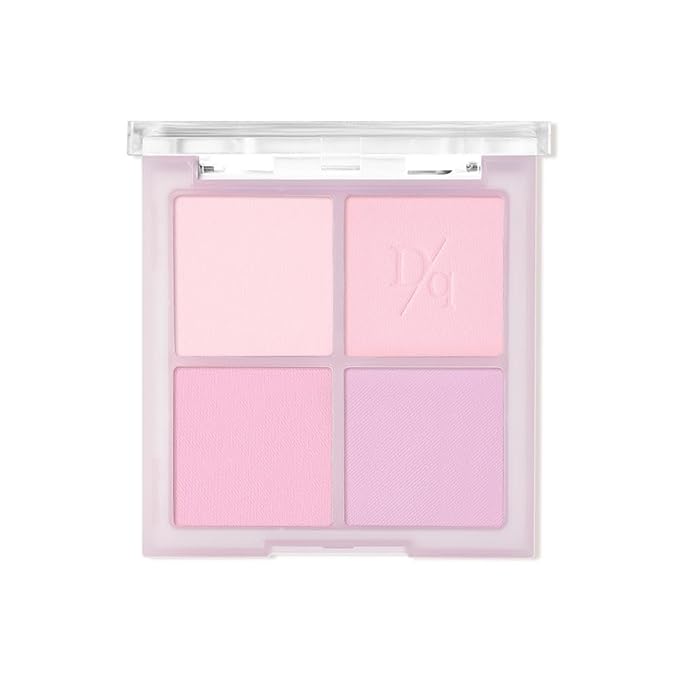 Dasique Blending Mood Cheek #02 Cool Blending l Cruelty-Free l 4 Blendable Shades in Lightweight, Long-lasting, Smooth Powder