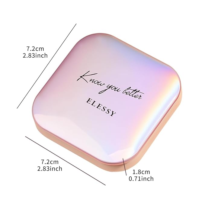 ELESSY Highlighter Makeup Palette, Highly Glitter Pink Highlighter Palette,Natural Shimmer Look Face Highlighter Baked Powder,Easy to apply,Come with Brush -DAWN GLOW