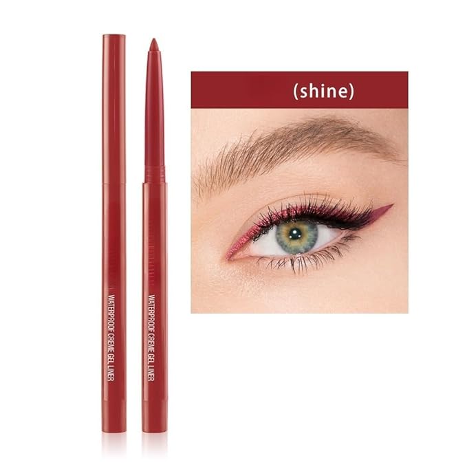 eye liner pencils no budge retractable eyeliner Sharpenable Multi-Use Longwear eyeliner pen Shimmer Wine