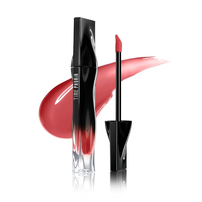 Stellar Dust Lip Stain 002 Gemini, Waterproof Transfer-Proof Lip Gloss, Light Coral Pink Tinted Glossy Finish, High-Pigment Vibrant, Hydrating Lightweight Long-Lasting Lip Makeup for Women