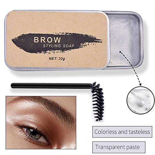 2 Pack Eyebrow Soap Kit, 4D Brows Gel Long Lasting Eyebrow Setting Gel Waterproof Eyebrow Makeup Balm Pomade Cosmetics (0.7 Ounce (Pack of 2))