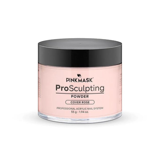 Pink Mask - Pro Sculpting Acrylic Nail Powder - Self-Leveling Formula for Bubble-Free Finish - 55 g / 1.94 oz - Cover Rose