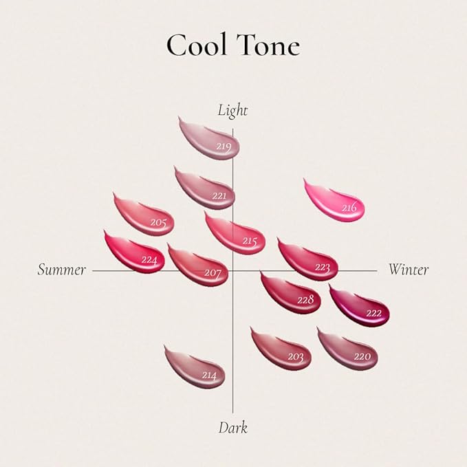 DINTO Blur-Glowy Lip Tint - Glossy Finish, Hydrating, Long Lasting, Lightweight Texture, Non-Sticky, Vegan & Cruelty-Free, K beauty (205 Justitia, 0.11 fl.oz)