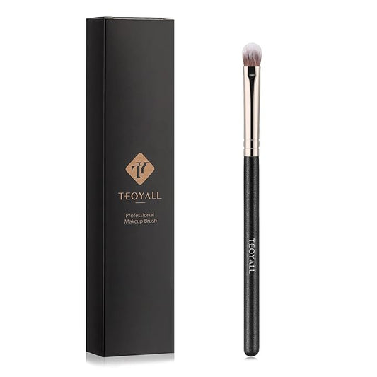 TEOYALL Eye Crease Brush, Soft Dense Synthetic Bristles Eyeshadow Brush Flat Concealer Brush For Powder Cream Concealer Highlight